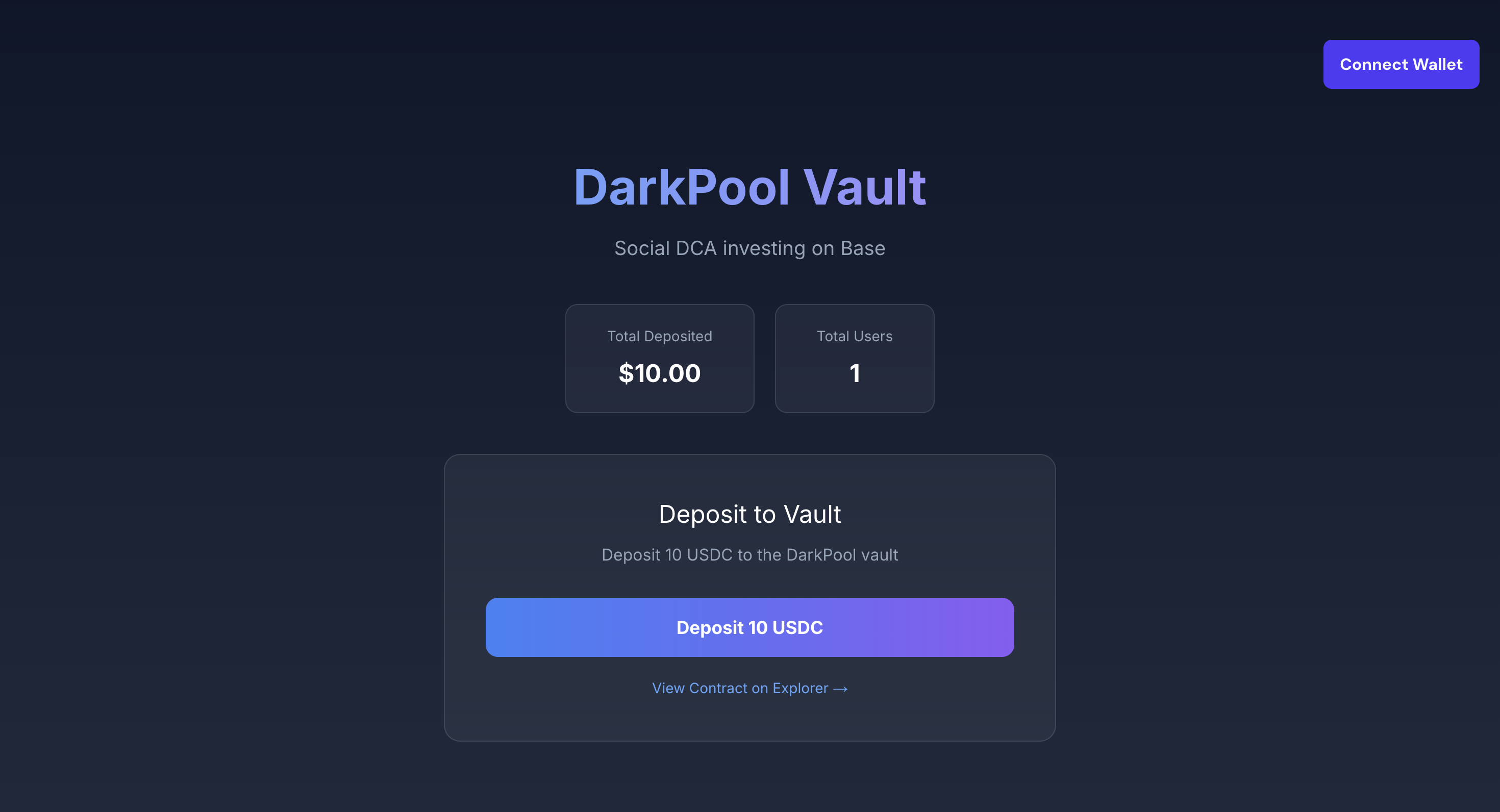 DarkPool Vault - Farcaster Mini Apps